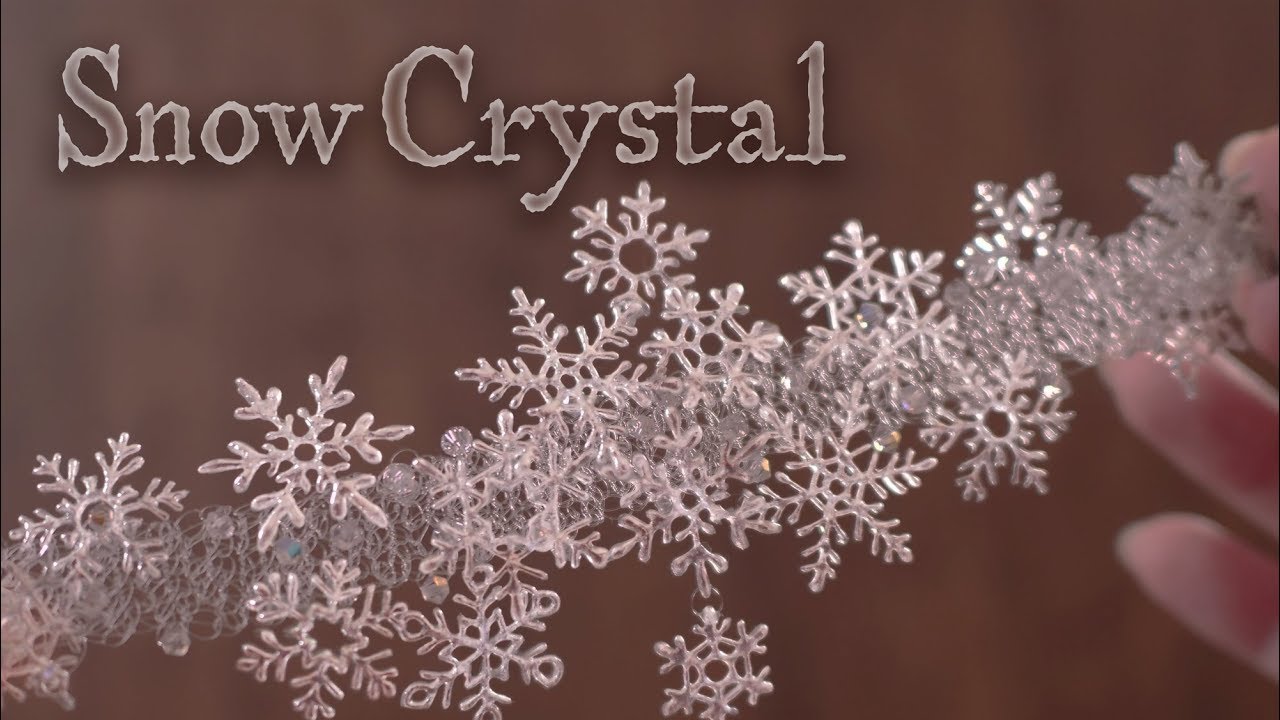 【レジン×透明粘土】雪の結晶のブレスレット DIY Snow Crystal bracelet [resin × Transparent clay]