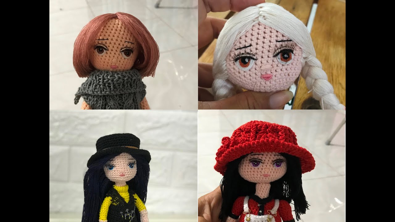 How to embroider the eyes of amigurumi dolls 