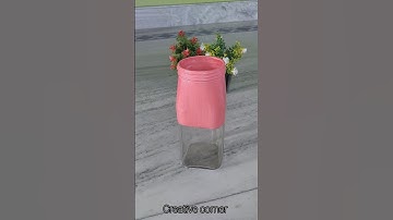 Transform a Glass pot into a Beautiful flower vase | Creative DIY #shorts #homedecor