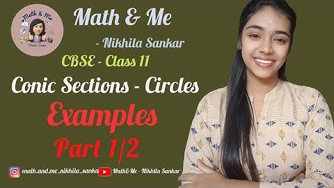Part 1/2 Circles examples Conic Sections Class 11 #straight #lines #maths #cbse #online #ncert #exam