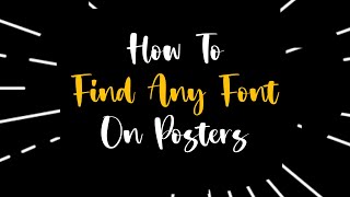 How to find fonts on posters