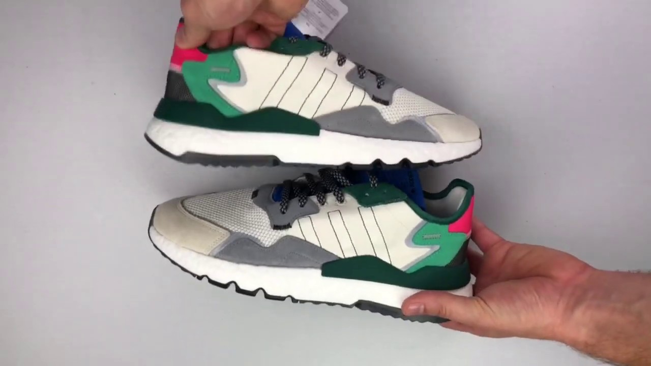 Adidas Nite Jogger ‘Off White/Off White/ Collegiate Green’ | UNBOXING & ON FEET | fashion shoes
