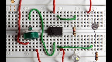 Light Sensor Circuit Using LDR and 741 Opamp Comparator