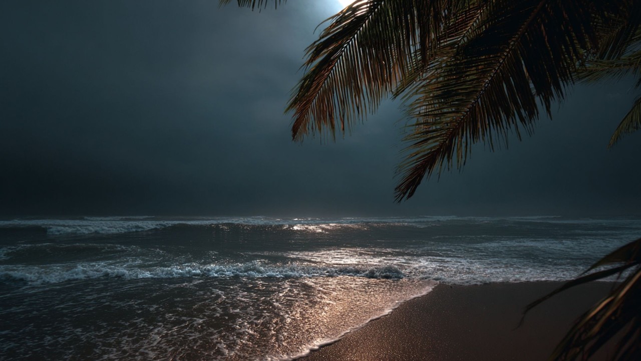 Dark Ocean Waves at Night — Continuous, Gentle Sound for Deep Sleep (No Music • 8 Hours)