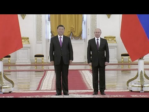 Chinese President Receives Warm Welcome in Russia newspaper mockup