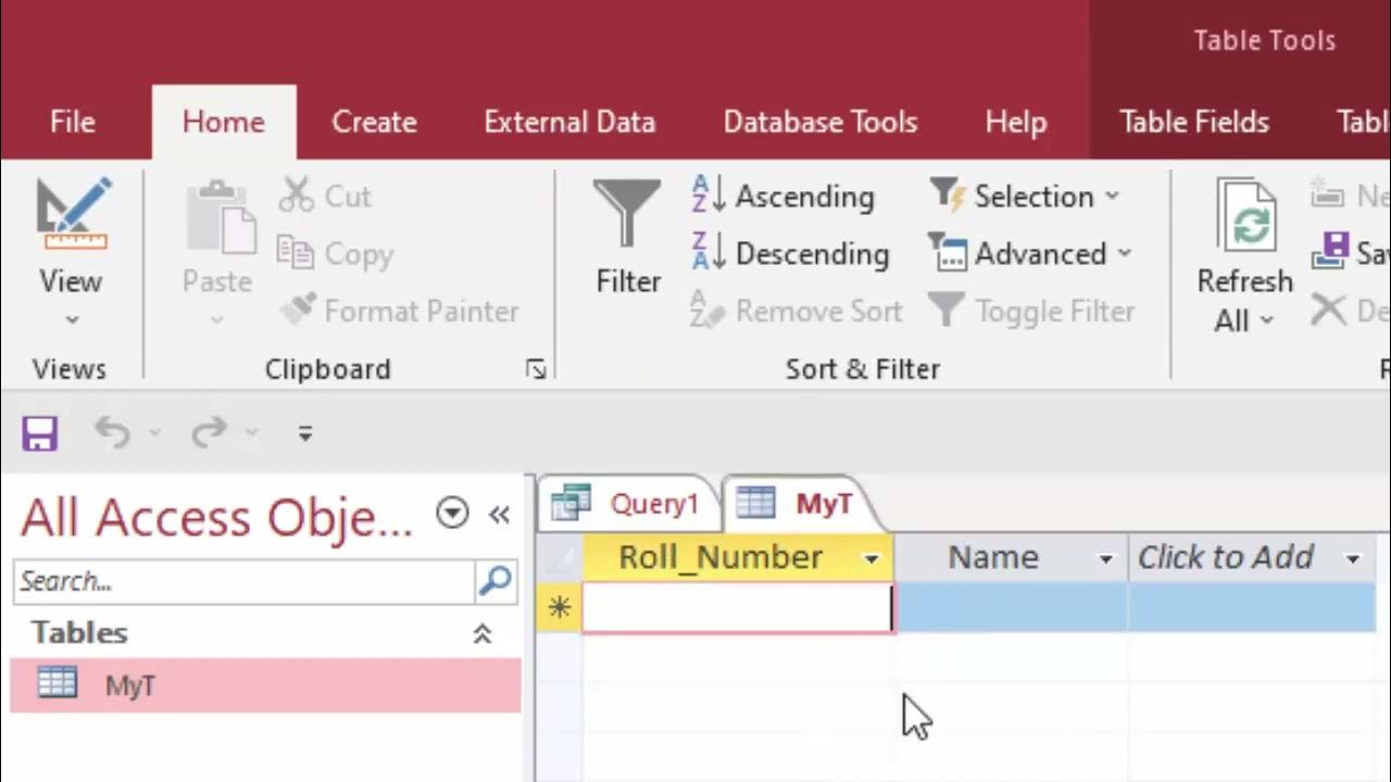 Add extra column in SQL in Microsoft access@COMPUTEREXCELSOLUTION - YouTube