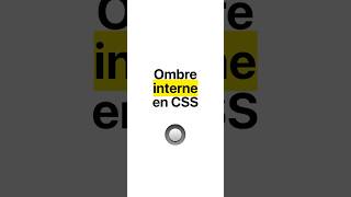 Créer une ombre interne avec box-shadow inset 🔘 #html #css #frontend