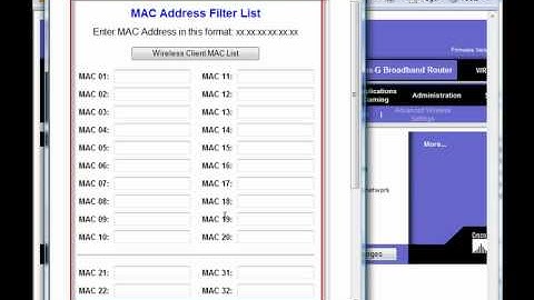 Wireless Router Security with MAC filter