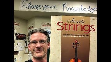 Using the Strictly Strings Method Book - Pg. 7 #1-6: Teaching beginning strings series.