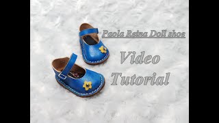 How to Make Doll Leather shoe | Mary Jane shoe