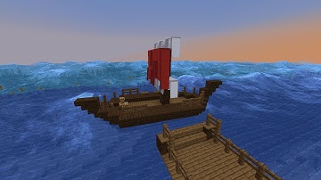 I made an epic WORKING Viking longship in Minecraft