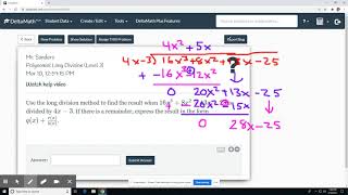 L61b Alg2 Polynomial Long Division (Level 3)