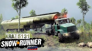Kraz 5131 4X4 Testing Russian Military Truck - Snowrunner Mods Driving Offroad