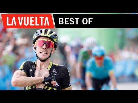 Бейне: Vuelta a Espana 2018: Уоллайс үзілістен бастап Саганды зарядтауды тоқтатқанша жеңіске жетті