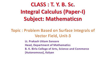 TYBSC SURFACE INTEGRAL PROBLEM