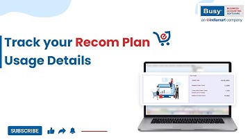 Track your Plan Usage Details (English) | BUSY Recom | BUSY