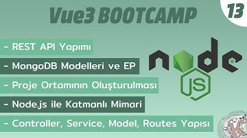 #Vue3 Bootcamp #13 | ASANA Clone | Node.js REST API | Katmanlı Mimari Oluşturmak | MongoDB | Docker