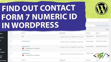 How to Find Out Form Numeric ID in Contact Form 7 in WordPress