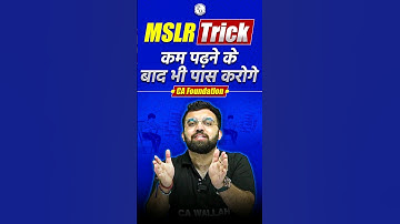 CA Foundation MSLR Trick 🔥🔥 #PW #Shorts #Maths #CAWallahbyPW