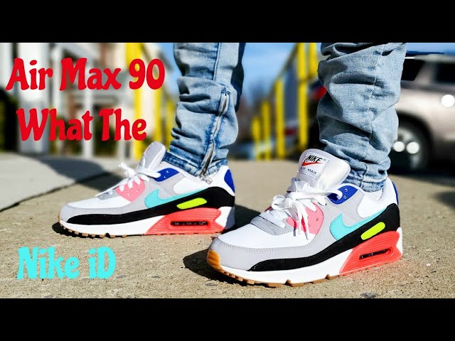 Serena sufrir transferencia de dinero Air Max 90 Nike iD What The Unboxing & On Feet - YouTube