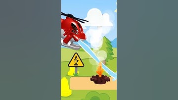 Fire Fighter in a Fire Helicopter - Lego Duplo World Gameplay #funlearning #games #legoduplo