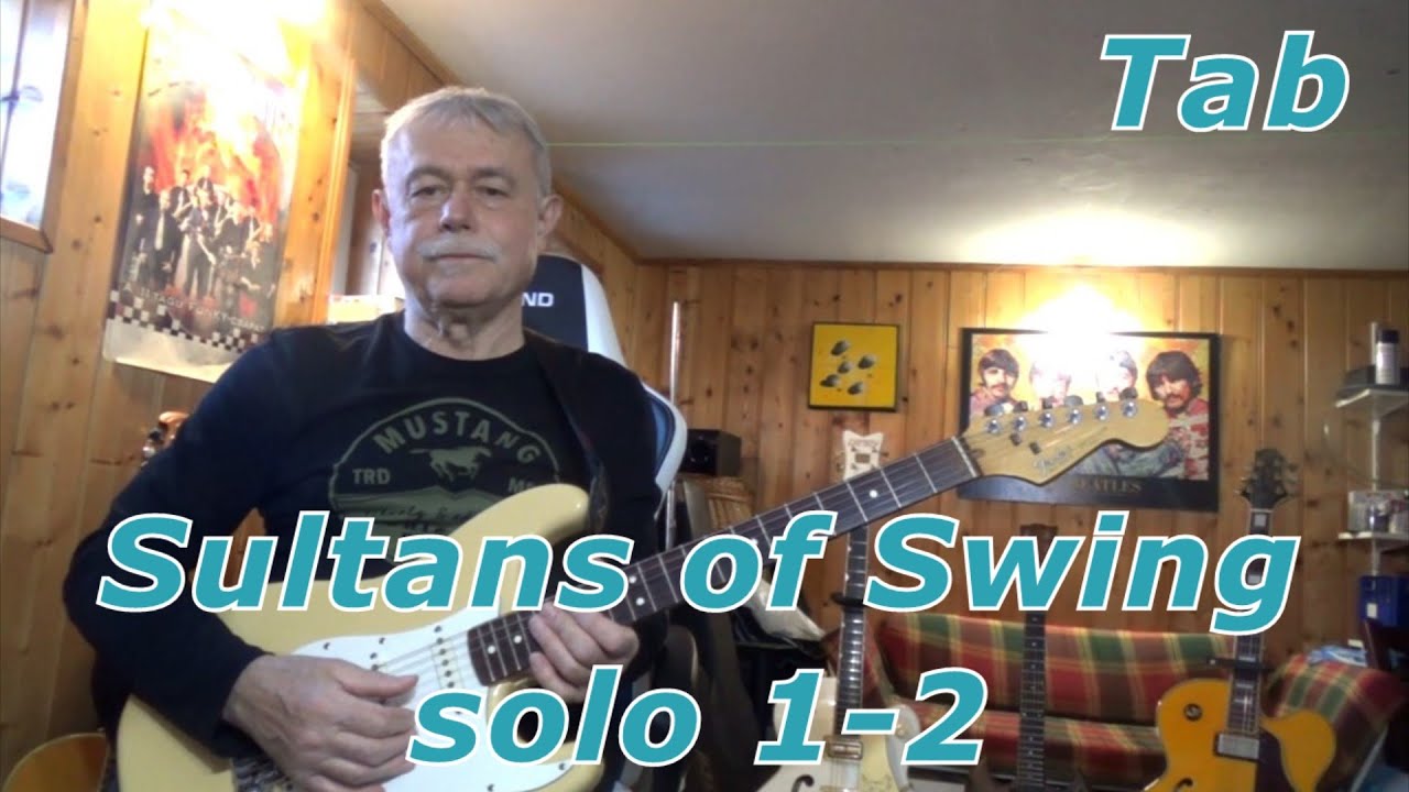 Sultans of Swing  (Dire Straits)  -  Solo 1 & Solo 2 Tab Lesson Cover Tutorial  -  (by Pulius Tibor)