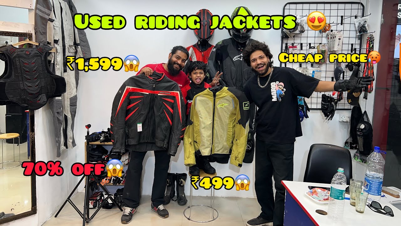 Second hand riding jackets in cheap price 🥵🔥 in Delhi gears r here ❤️ riding suit, pants, helmets