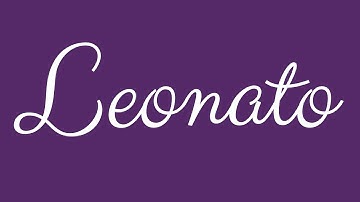 Learn how to Sign the Name Leonato Stylishly in Cursive Writing