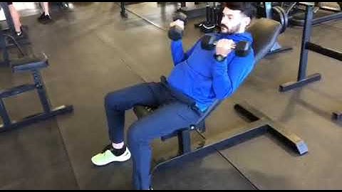 Bíceps com Halteres Rotação de Punho em Banco  Inclinado