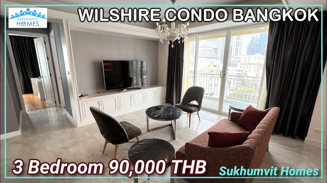 WILSHIRE Condo 3 Bedroom Renovated For Rent and Sale 90,000 THB Monthly