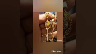 latest@light@weightdaily@wear@gold@earrings@design