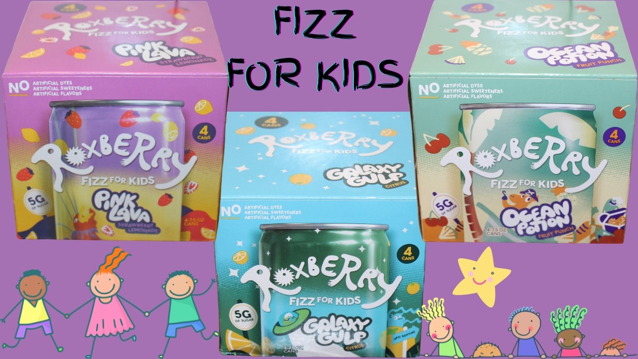 Roxberry Fizz For Kids: Strawberry Lemonade, Fruit Punch & Citrus ...