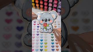 🐨+🌹 #shorts #stickerart