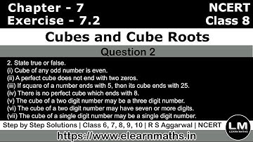 Cubes and Cube roots | Class 8 Exercise 7.2 Question 2 | NCERT | Learn Maths