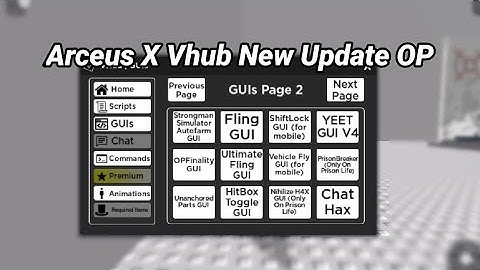 Arceus X Vhub New Update OP Script