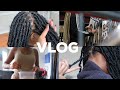 A day in the life of a hairstylist/ braider . Vlog . Her hair came out