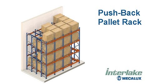 Push-back pallet rack operation - Interlake Mecalux