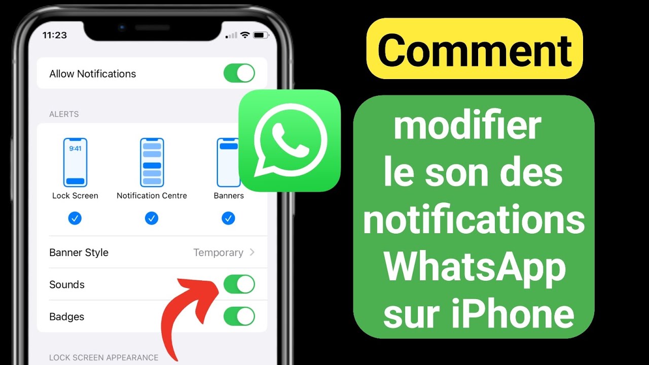 Comment modifier le son des notifications WhatsApp sur iPhone (iOS 17) YouTube
