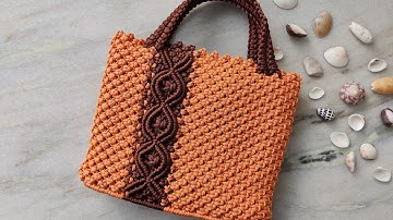 Macrame Hand Bag tutorial (part 2) | easy Macrame bag making | 6 ply Macrame bag | sangitas craft