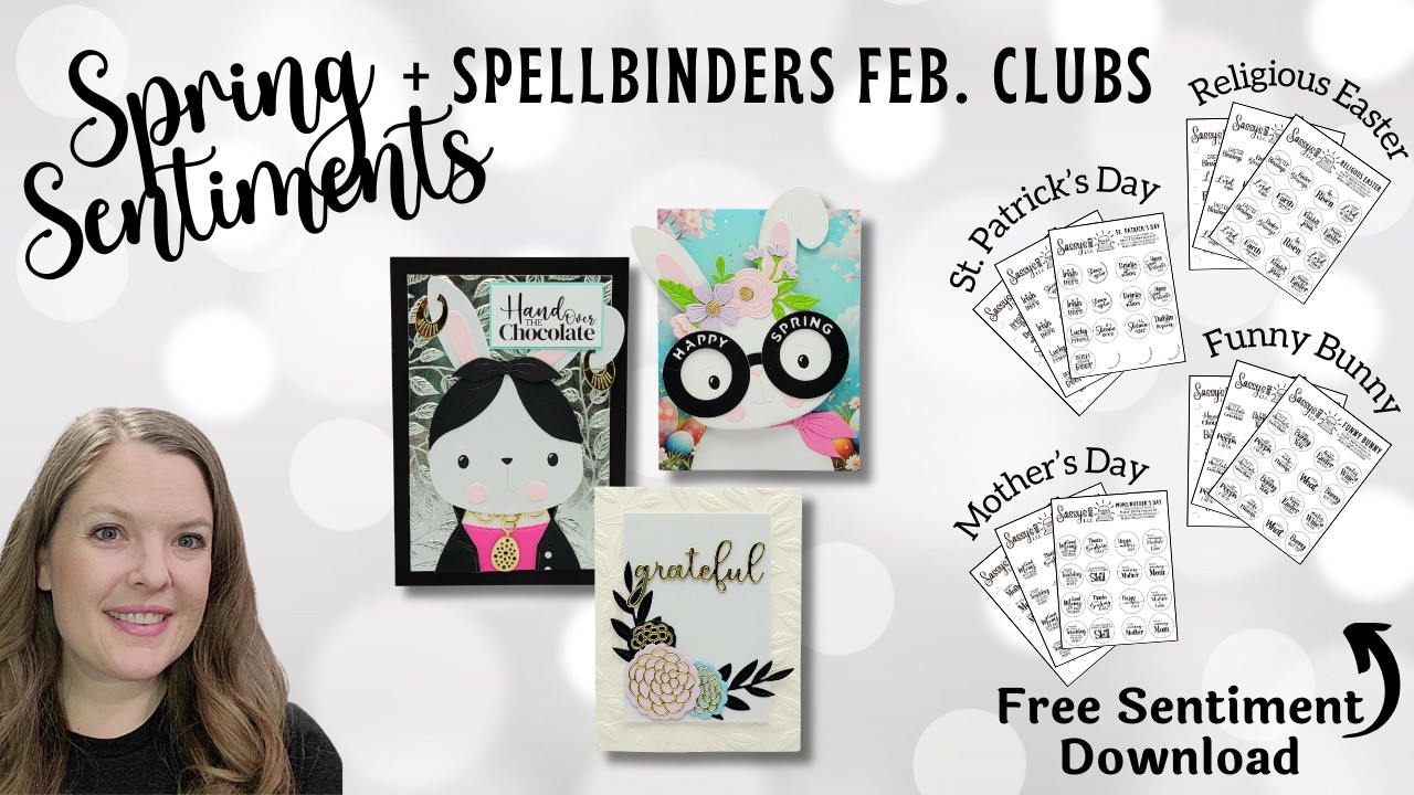 Бесплатные темы — 4 темы — сочетаются с февральскими клубами Spellbinders ECK 61