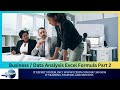 Data Analysis Excel Formula Part 2 | #DA | #excel | #BI | #formula | IT Expert System, INC