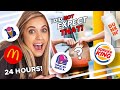 Letting The Person In Front Of Me Decide What I Eat For 24 Hours Challenge!!