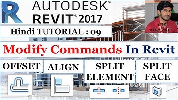 Revit Hindi Tutoial: 9 || Modify Command In Revit | Offset | Align | Split