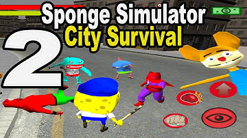 Sponge Simulator. City Survival Level 2 | Sponge Simulator Android Gameplay Part 2