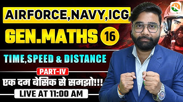 VIRAT Batch /  Time Speed And Distance # 04 / Gen. Maths for Airforce Navy ICG /Maths Classes