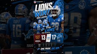 Detroit Lions WIN 17-13! 🦁🔥