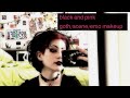 black and pink emo/goth/scene makeup