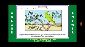 Class 3 English Model Activity Task Part - 1|| 2021||Fully Solved||বাংলায় সহজ ভাবে বোঝানো, আঁকা সহ