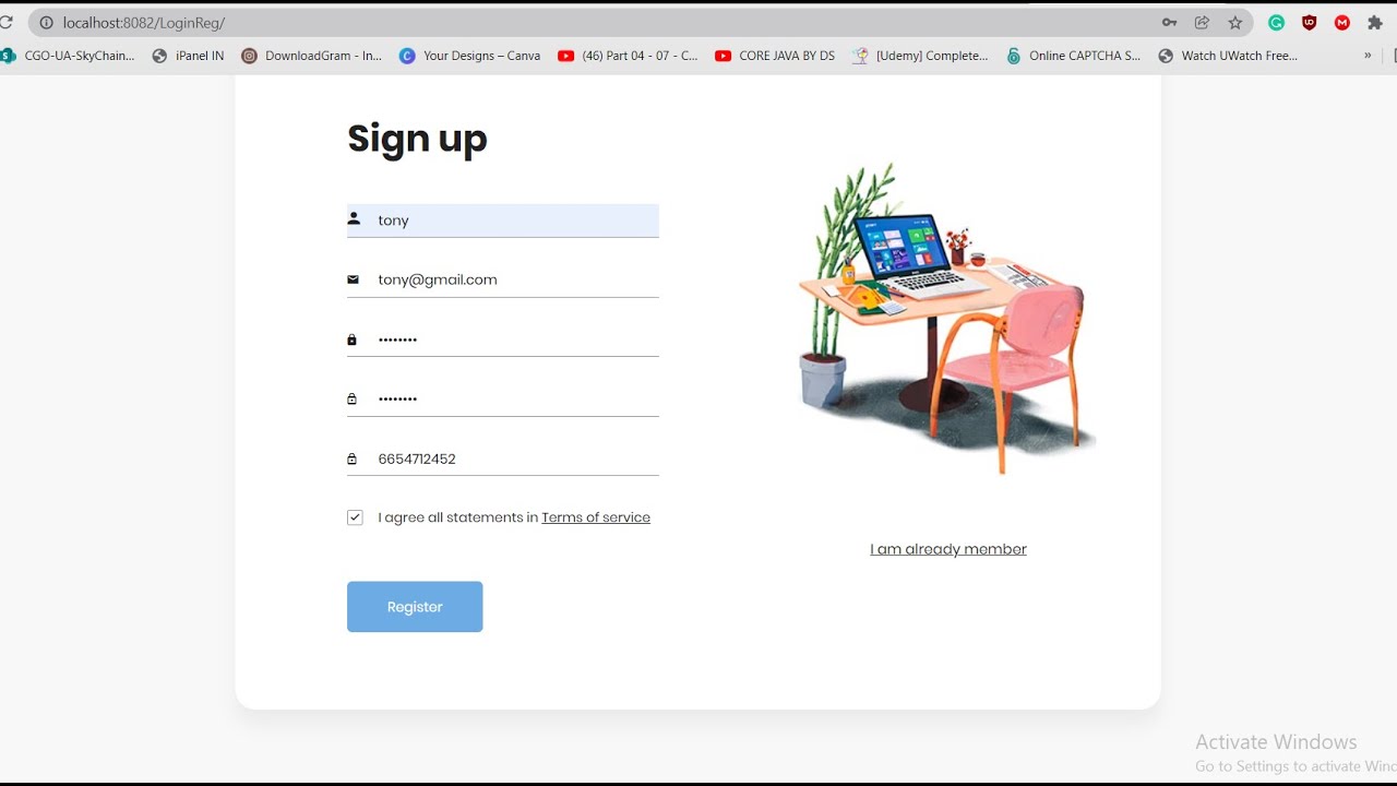 Login and Registration using JSP + Servlet + JDBC +... - youtube