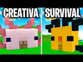 CASA AXOLOTL CREATIVA vs AXOLOTL SURVIVAL - Minecraft ITA